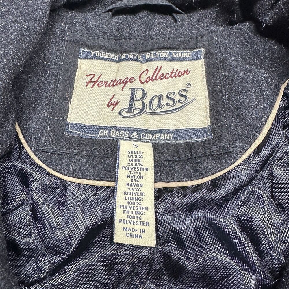 GH Bass Heritage Wool Blend Field Jacket Mens Small Gray Military Coat - Picture 5 of 5